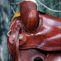 OS104MRED-F HILASON WESTERN BIG KING WADE RANCH COWBOY TRAIL ROPING SADDLE 15"