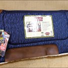 WEAVER SHOCKWAVE BLUE ALL PURPOSE HORSE SADDLE PAD MAIZE FLEECE BOTTOM