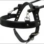 GH100F HILASON BLACK PADDED GENUINE LEATHER GUIDE DOG HARNESS SML, MED, LRG & XL
