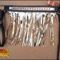 HILASON WESTERN LEATHER HORSE BREAST COLLAR BLACK W/ SILVER FRINGES