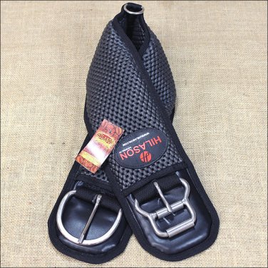 22in. HILASON BLACK NON-SLIP TACKY-TACK WESTERN GIRTH CINCH WESTERN HORSE SADDLE