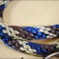 R31 HILASON WESTERN HORSE TACK THREE TONE POLY ROPE REIN W/ NICKEL PLATED SNAPS