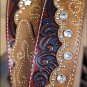 36 inch C50499 TONY LAMA BROWN KAITLYN CRYSTAL WESTERN LEATHER LADIES BELT