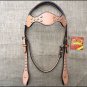 S309 NEW HILASON WESTERN LEATHER HORSE BRIDLE HEADSTALL TAN