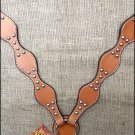 S309 NEW HILASON WESTERN LEATHER HORSE BREAST COLLAR TAN
