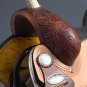 BH130-F HILASON WESTERN LEATHER BARREL RACING TRAIL PLEASURE RIDING SADDLE 15"