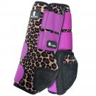 SMALL CLASSIC EQUINE LEGACY SYSTEM HORSE LEG NEOPRENE FRONT BOOTS CHEETAH VIOLET