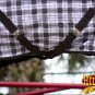 68" GREEN PLAID HILASON 1200D WINTER WATERPROOF POLY TURNOUT HORSE BLANKET