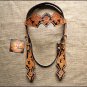 HILASON WESTERN H TOOL LEATHER HORSE BRIDLE HEADSTALL TAN