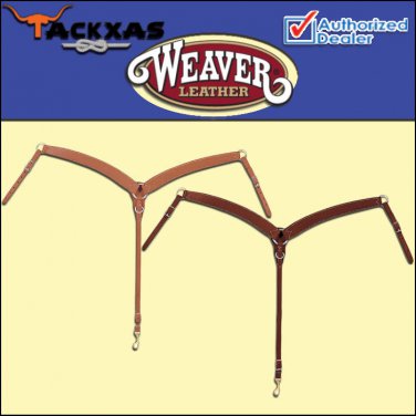 WEAVER HORIZONS CONTOURED RING-IN-CENTER LEATHER HORSE BREAST COLLAR