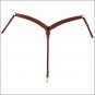 WEAVER HORIZONS CONTOURED RING-IN-CENTER LEATHER HORSE BREAST COLLAR