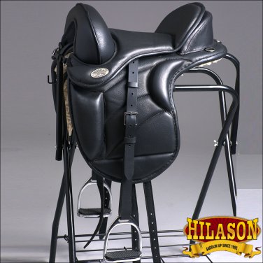 TE102 HILASON ENGLISH TREELESS ENDURANCE TRAIL PLEASURE SADDLE 15 16 17 18 19