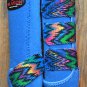 SMALL HILASON BLUE ZIGZAG HORSE FRONT REAR LEG PROTECTION SPORTS BOOT 4 PACK