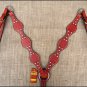 NEW HILASON WESTERN LEATHER HORSE TACK BREAST COLLAR MAHOGANY A309M
