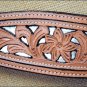 NEW HILASON WESTERN HAND TOOLED LEATHER HORSE BREAST COLLAR - NATURAL S322