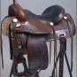 TO107ADB-F HILASON TREELESS WESTERN LEATHER TRAIL PLEASURE RIDING SADDLE 17"