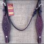 F42 DARK BROWN HILASON WESTERN LEATHER HORSE BRIDLE HEADSTALL HAND CARVED