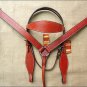 F614 HILASON LEATHER WESTERN HORSE HEADSTALL BRIDLE BREAST COLLAR - MAHOGANY