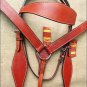 F614 HILASON LEATHER WESTERN HORSE HEADSTALL BRIDLE BREAST COLLAR - MAHOGANY