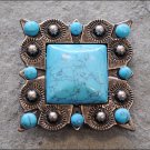 TURQUOISE SQUARE RHINESTONE CONCHO BLING HEADSTALL TACK SADDLE BELT