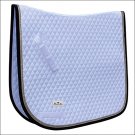 PROFESSIONAL CHOICE QUILTED DRESSAGE HORSE SADDLE PAD GLITTER TRIM SILVER