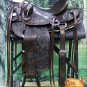 WD013CHO-15"" HILASON BIG KING WESTERN WADE RANCH ROPING LEATHER HORSE SADDLE
