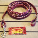 HILAOSN WESTERN THREE PLAITED LEATHER HORSE TACK ROPING REIN