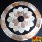 HR134-F HILASON HOME DECOR COWHIIDE HAIR ON LEATHER PATCHWORK ROUND RUGS CARPET