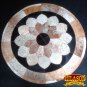 HR134-F HILASON HOME DECOR COWHIIDE HAIR ON LEATHER PATCHWORK ROUND RUGS CARPET