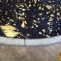 HR142-F HILASON HOME DECOR COWHIIDE HAIR ON LEATHER PATCHWORK ROUND RUGS CARPET