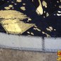 HR142-F HILASON HOME DECOR COWHIIDE HAIR ON LEATHER PATCHWORK ROUND RUGS CARPET