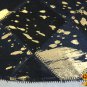 HR142-F HILASON HOME DECOR COWHIIDE HAIR ON LEATHER PATCHWORK ROUND RUGS CARPET