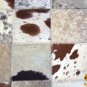 HR143-F HILASON HOME DECOR COWHIIDE HAIR ON LEATHER PATCHWORK ROUND RUGS CARPET