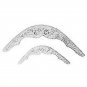HILASON PAIR OF SHOW SADDLE CORNER PLATE SILVER PLATED 5/8 x 4-3/8 INCHES