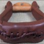 MEDIUM OIL TOUGH1 LEATHER LACED BELL SADDLE STIRRUP 3 NECK 2.5 TREAD
