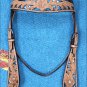 HILASON WESTERN LEATHER HORSE BRIDLE HEADSTALL TAN WITH TURQUOISE