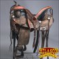 HILASON TREELESS WESTERN LEATHER TRAIL BARREL RACING SADDLE 16 W/ BRIDLE COLLAR