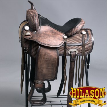 TT106RO-F HILASON FLEX-TREE ENDURANCE TRAIL RIDING WESTERN SADDLE 16"