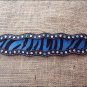S526 HILASON WESTERN HORSE BREAST COLLAR W/ TURQUOISE ZEBRA LEATHER INLAY