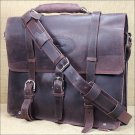 F-100CB-L GLANOR RUSTIC VINTAGE LEATHER BRIEFCASE BACKPACK LAPTOP BAG