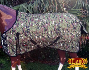 84" HILASON 1200D WINTER WATERPROOF POLY TURNOUT HORSE BLANKET CAMOUFLAGE