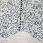 HS587 LEOPARD STENCIL BRAZILIAN HAIR ON COWHIDE LEATHER RUG 49 SQFT