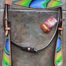 HILASON WESTERN LEATHER HORSE BRIDLE HEADSTALL PEACOCK HAND PAINT
