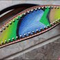 HILASON WESTERN LEATHER HORSE BRIDLE HEADSTALL PEACOCK HAND PAINT
