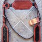 HILASON WESTERN HORSE LEATHER BRIDLE HEADSTALL MAHOGANY RAWHIDE
