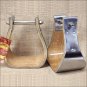 EXTRA WIDE WOODEN BELL HORSE SADDLE STIRRUP STAINLESS STEEL METAL WRAP