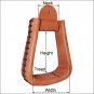 EXTRA WIDE WOODEN BELL HORSE SADDLE STIRRUP STAINLESS STEEL METAL WRAP