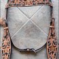 HILASON WESTERN LEATHER HORSE HEADSTALL DARK OIL BLACK HAIR ON INLAY