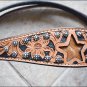 HILASON WESTERN LEATHER HORSE HEADSTALL DARK OIL BLACK HAIR ON INLAY