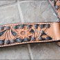 HILASON WESTERN LEATHER HORSE BREAST COLLAR TAN BLACK HAIR ON INLAY